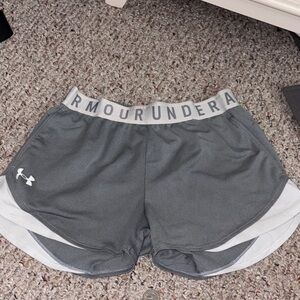 Under Armour Women's Charcoal and Light Gray Athletic Shorts